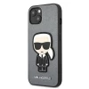 Чехол Karl Lagerfeld Saffiano Iconic Karl's Patch для iPhone 13 mini Silver (KLHCP13SOKPG)