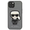 Чохол Karl Lagerfeld Saffiano Iconic Karl's Patch для iPhone 13 mini Silver (KLHCP13SOKPG)