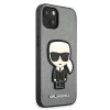 Чохол Karl Lagerfeld Saffiano Iconic Karl's Patch для iPhone 13 mini Silver (KLHCP13SOKPG)