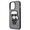 Чохол Karl Lagerfeld Saffiano Ikonik Karl`s Patch для iPhone 13 | 13 Pro Silver (KLHCP13LOKPG)