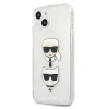 Чехол Karl Lagerfeld Glitter Karl's and Choupette для iPhone 13 Silver (KLHCP13MKCTUGLS)