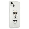 Чехол Karl Lagerfeld Glitter Karl's and Choupette для iPhone 13 Silver (KLHCP13MKCTUGLS)