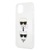 Чехол Karl Lagerfeld Glitter Karl's and Choupette для iPhone 13 Silver (KLHCP13MKCTUGLS)