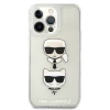 Чохол Karl Lagerfeld Glitter Karl's and Choupette для iPhone 13 Pro Silver (KLHCP13LKCTUGLS)