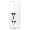 Чохол Karl Lagerfeld Glitter Karl's and Choupette для iPhone 13 Pro Max Silver (KLHCP13XKCTUGLS)