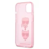 Чехол Karl Lagerfeld Glitter Karl's and Choupette для iPhone 13 mini Pink (KLHCP13SKCTUGLP)