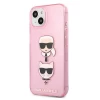 Чехол Karl Lagerfeld Glitter Karl's and Choupette для iPhone 13 Pink (KLHCP13MKCTUGLP)
