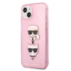 Чохол Karl Lagerfeld Glitter Karl's and Choupette для iPhone 13 Pink (KLHCP13MKCTUGLP)