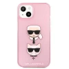 Чехол Karl Lagerfeld Glitter Karl's and Choupette для iPhone 13 Pink (KLHCP13MKCTUGLP)