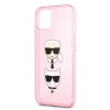 Чохол Karl Lagerfeld Glitter Karl's and Choupette для iPhone 13 Pink (KLHCP13MKCTUGLP)