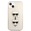 Чехол Karl Lagerfeld Glitter Karl's and Choupette для iPhone 13 Gold (KLHCP13MKCTUGLGO)