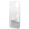 Чохол Karl Lagerfeld Liquid Glitter Karl and Choupette для iPhone 13 mini Silver (KLHCP13SKICGLS)
