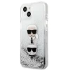 Чехол Karl Lagerfeld Saffiano Iconic Karl and Choupette Head для iPhone 13 Silver (KLHCP13MKICGLS)