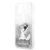 Чохол Karl Lagerfeld Liquid Glitter Choupette Fun для iPhone 13 mini Silver (KLHCP13SGCFS)