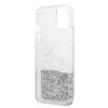 Чехол Karl Lagerfeld Liquid Glitter Choupette Fun для iPhone 13 Silver (KLHCP13MGCFS)