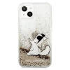 Чохол Karl Lagerfeld Liquid Glitter Choupette Fun для iPhone 13 Gold (KLHCP13MGCFD)