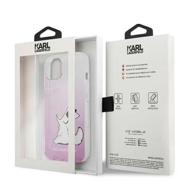 Чехол Karl Lagerfeld Choupette Fun для iPhone 13 mini Pink (KLHCP13SCFNRCPI)