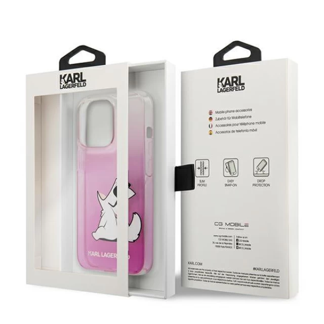 Чохол Karl Lagerfeld Choupette Fun для iPhone 13 Pro Pink (KLHCP13LCFNRCPI)