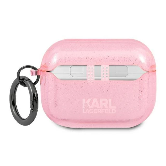 Чехол Karl Lagerfeld Karl's Head для AirPods Pro Pink (KLAPUKHGP)