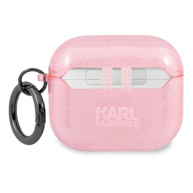 Чохол Karl Lagerfeld Karl's Head для AirPods 3 Pink (KLA3UKHGP)