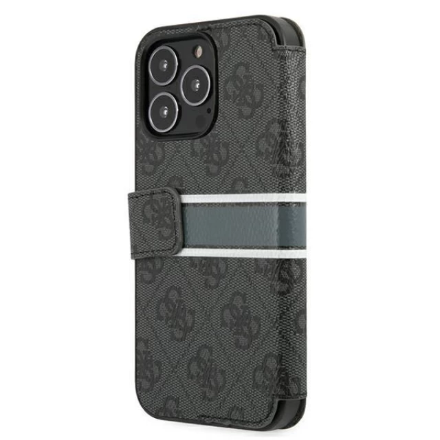 Чохол Guess 4G Stripe для iPhone 13 Pro Max Grey (GUBKP13X4GDGR)