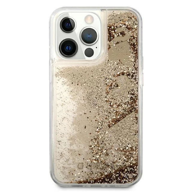 Чехол Guess Glitter Charms для iPhone 13 Pro Gold (GUHCP13LGLHFLGO)