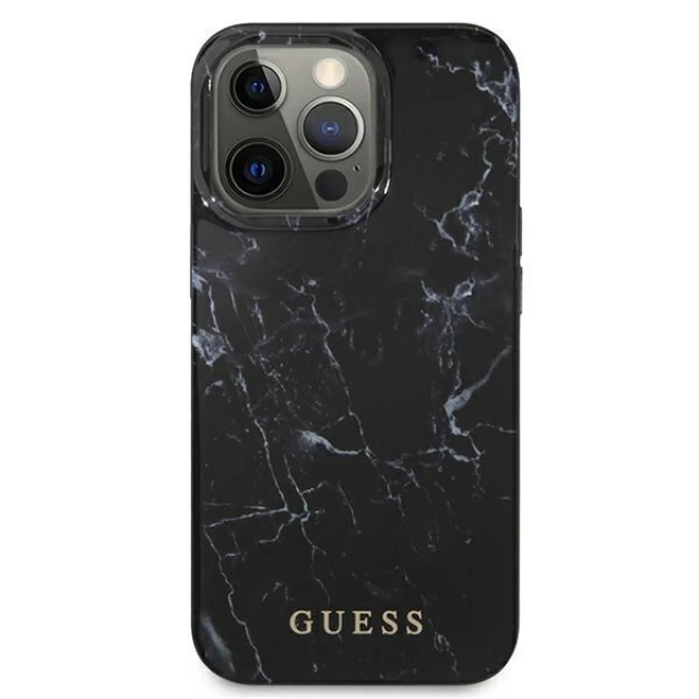 Чохол Guess Marble для iPhone 13 Pro Black (GUHCP13LPCUMABK)