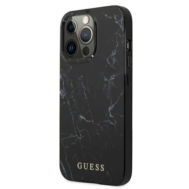 Чохол Guess Marble для iPhone 13 Pro Max Black (GUHCP13XPCUMABK)