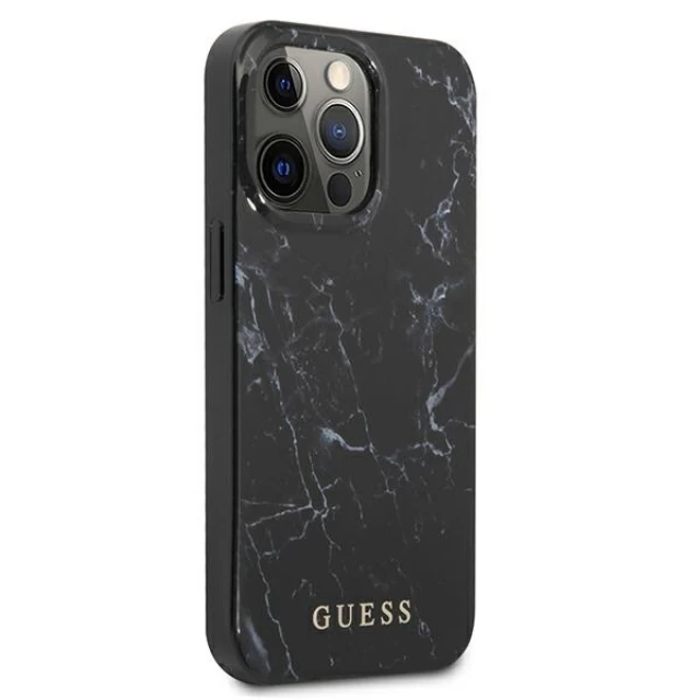 Чехол Guess Marble для iPhone 13 Pro Max Black (GUHCP13XPCUMABK)