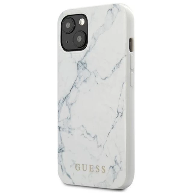 Чохол Guess Marble для iPhone 13 mini White (GUHCP13SPCUMAWH)