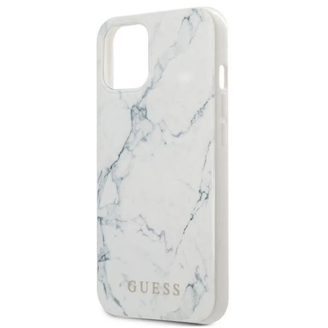 Чехол Guess Marble для iPhone 13 mini White (GUHCP13SPCUMAWH)