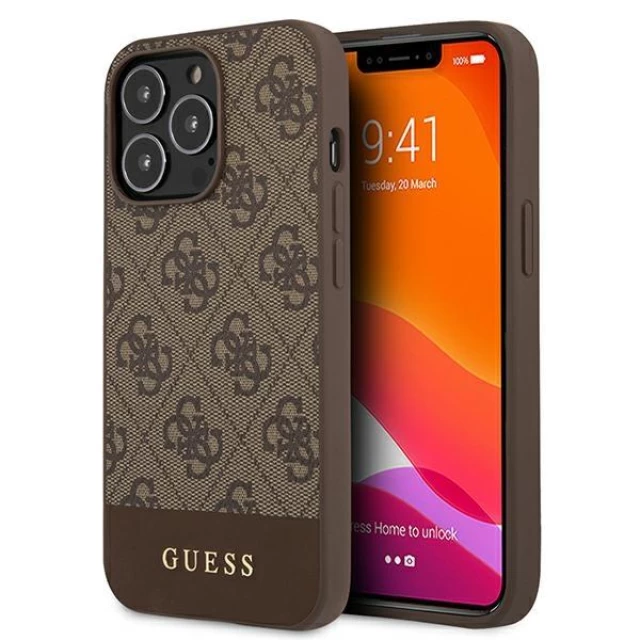 Чехол Guess Stripe Collection для iPhone 13 Pro Brown (GUHCP13LG4GLBR)