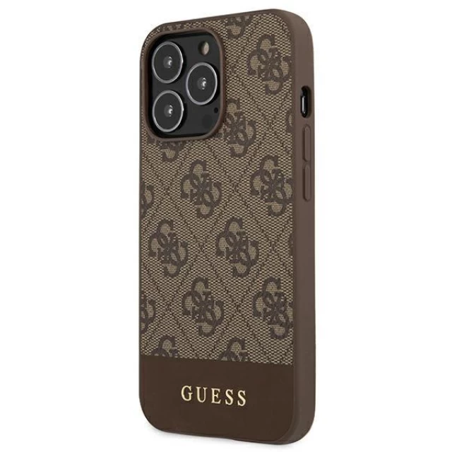 Чехол Guess Stripe Collection для iPhone 13 Pro Brown (GUHCP13LG4GLBR)