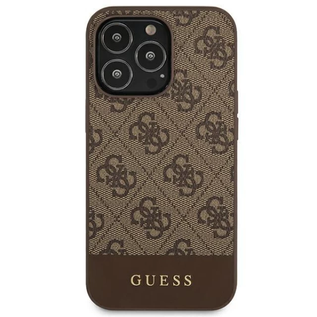 Чехол Guess Stripe Collection для iPhone 13 Pro Brown (GUHCP13LG4GLBR)