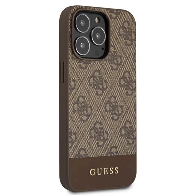 Чехол Guess Stripe Collection для iPhone 13 Pro Max Brown (GUHCP13XG4GLBR)