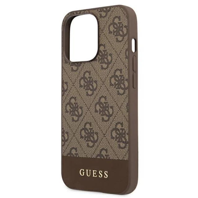 Чохол Guess Stripe Collection для iPhone 13 Pro Max Brown (GUHCP13XG4GLBR)