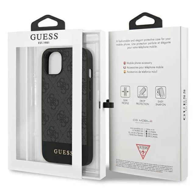 Чехол Guess Stripe Collection для iPhone 13 mini Grey (GUHCP13SG4GLGR)