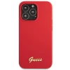 Чехол Guess Silicone Script Gold Logo для iPhone 13 Pro Max Burgundy (GUHCP13XLSLMGRE)