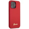 Чехол Guess Silicone Script Gold Logo для iPhone 13 Pro Max Burgundy (GUHCP13XLSLMGRE)