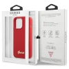 Чехол Guess Silicone Script Gold Logo для iPhone 13 Pro Max Burgundy (GUHCP13XLSLMGRE)