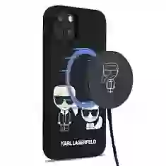 Чохол Karl Lagerfeld Karl and Choupette для iPhone 13 Black with MagSafe (KLHMP13MSSKCK)
