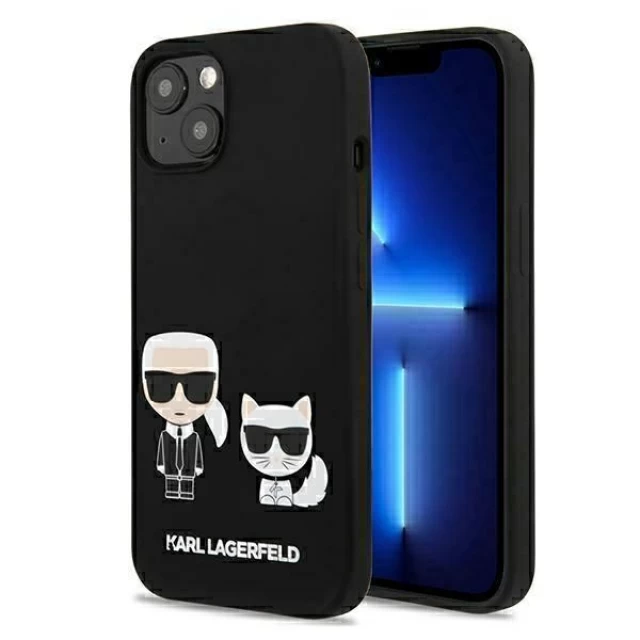 Чохол Karl Lagerfeld Karl and Choupette для iPhone 13 Black with MagSafe (KLHMP13MSSKCK)