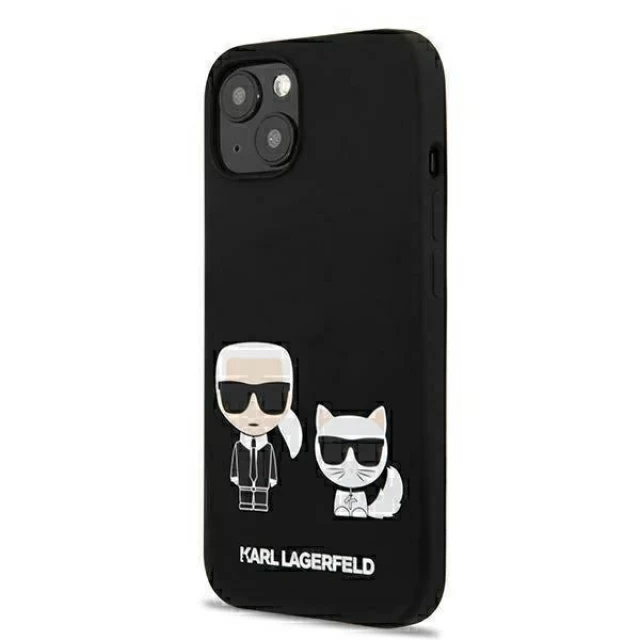 Чехол Karl Lagerfeld Karl and Choupette для iPhone 13 Black with MagSafe (KLHMP13MSSKCK)