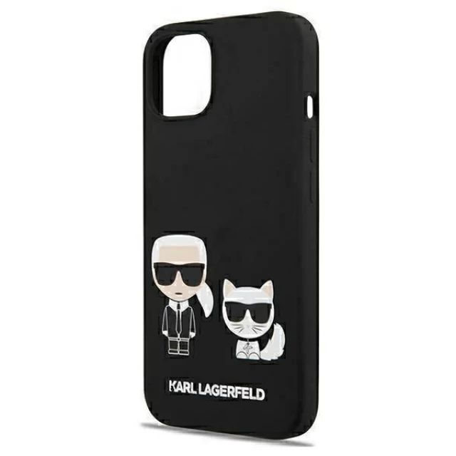 Чохол Karl Lagerfeld Karl and Choupette для iPhone 13 Black with MagSafe (KLHMP13MSSKCK)