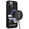 Чохол Karl Lagerfeld Karl and Choupette для iPhone 13 Pro Black with MagSafe (KLHMP13LSSKCK)