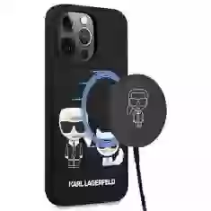Чохол Karl Lagerfeld Karl and Choupette для iPhone 13 Pro Black with MagSafe (KLHMP13LSSKCK)