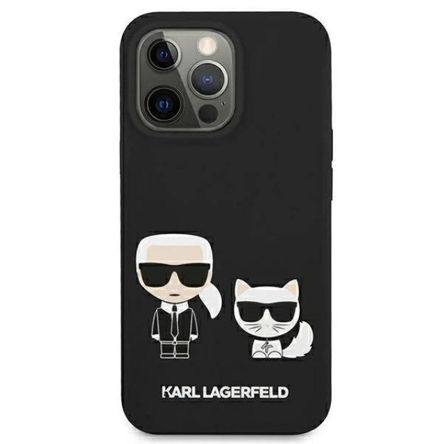 Чохол Karl Lagerfeld Karl and Choupette для iPhone 13 Pro Black with MagSafe (KLHMP13LSSKCK)