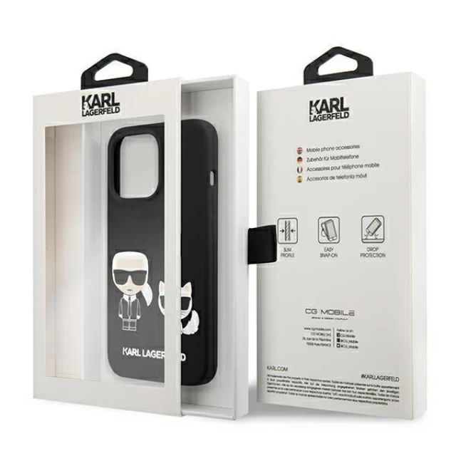 Чехол Karl Lagerfeld Karl and Choupette для iPhone 13 Pro Max Black with MagSafe (KLHMP13XSSKCK)