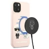 Чехол Karl Lagerfeld Iconic Karl and Choupette для iPhone 13 Pink with MagSafe (KLHMP13MSSKCI)