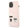 Чехол Karl Lagerfeld Iconic Karl and Choupette для iPhone 13 Pink with MagSafe (KLHMP13MSSKCI)